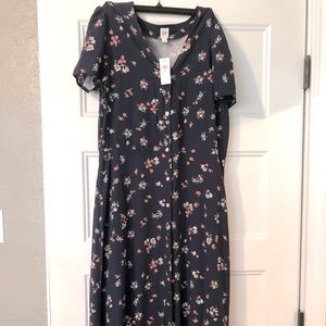 Gap Button Front Midi Dress